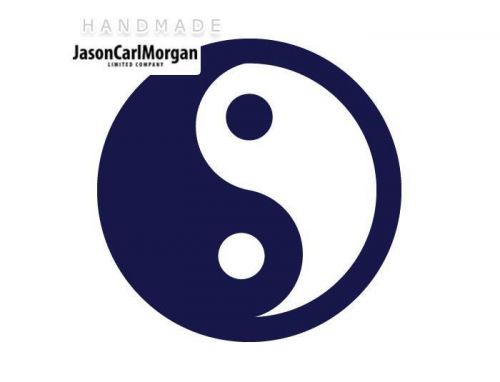 JCM® Iron On Applique Decal, Yin Yang Navy Blue