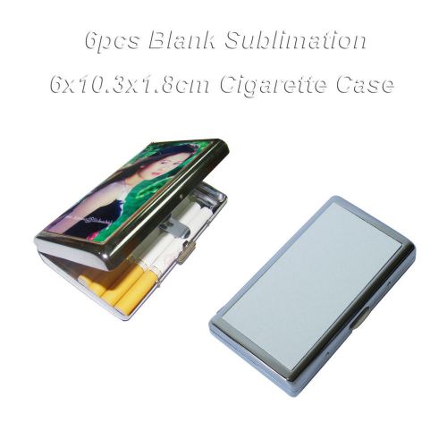6pcs Blank Sublimation Cigarette Case Heat Press Transfer Print Christmas Gifts