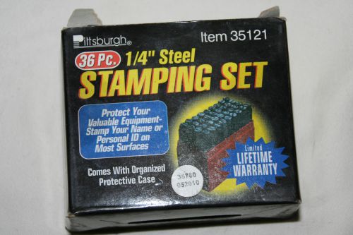 Pittsburgh 36 piece 1/4&#034; steel Stamping Set Item 35121