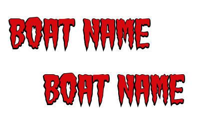 4&#034; Boat Lettering Boat Name 2 Color Set(2) creepy