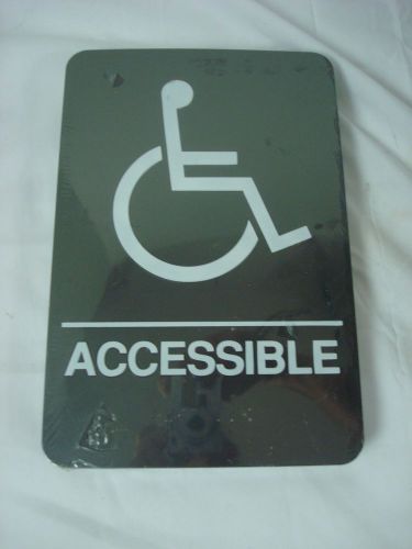 6 Handicap Accessible Signs with Symbol. Handicapped Friendly Business Workplace