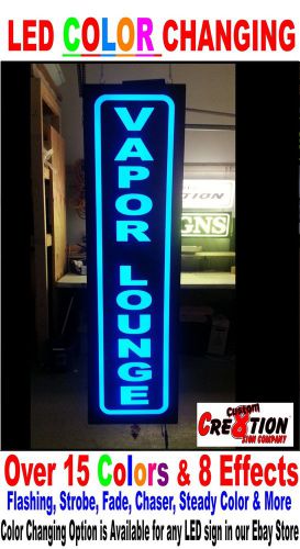 Led color changing lightup sign - vapor lounge 46&#034;x12&#034; over 15 colors- video for sale