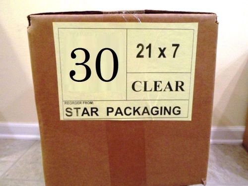 30&#034; clear plastic dry cleaning poly bag garment bags 750 bags - made in usa for sale