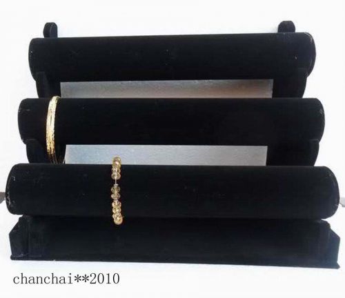 New 3-Tier black Jewelry Bracelet Watch Display Rack Stand Bar Holder