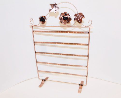 Copper Metal Wire Earring Jewelry Display Stand Holds 55 Pairs Of Earrings