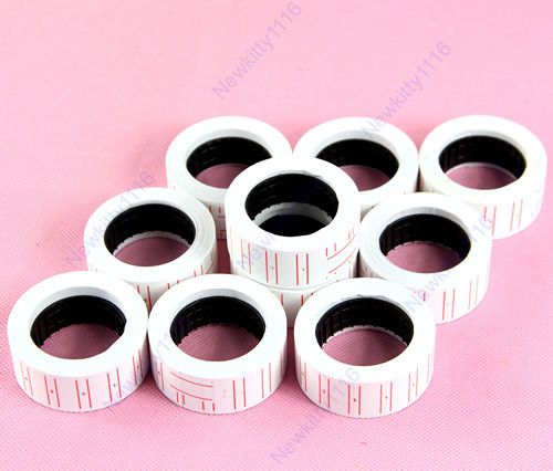 HOT! 10 Rolls Price Labels Paper Tag Mark Sticker For MX-5500 Price Gun Labeller