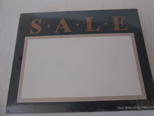 100 &#034;SALE&#034;  STORE SIGNS 5-1/2&#034; X 7&#034; HEAVY CARD STOCK HUNTER GREEN &amp; WHITE