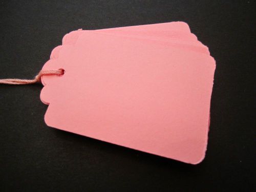 100 Pink Hanging Price Gift Tags Boutique, Weddings, Craft Sales, Gifts 2&#034;x1.5&#034;