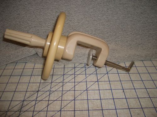 Vintage Cosmetology Mannequin Head Clamp Holder Stand Fastens to Table Top