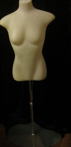 vintage FEMALE PLASTIC MANNEQUIN TORSO W/ LIGHT WHITE mondo  T.F.T display