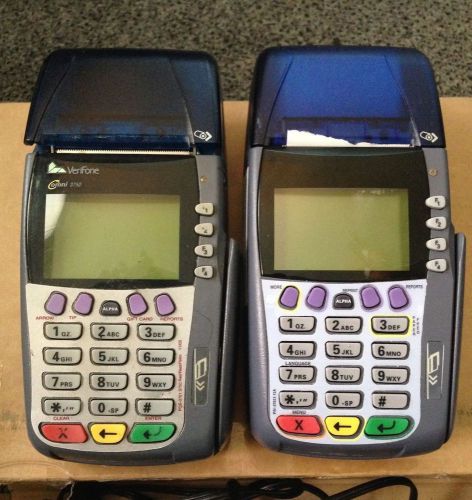 2 Verifone Omni3750 Credit Card Processing Terminals* Duel Comm Internet/IP/Dial