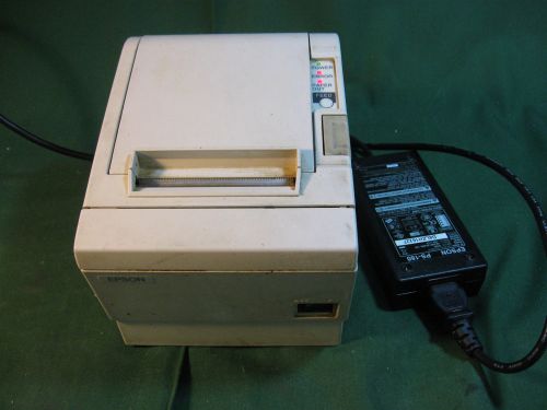 Epson TM-T88 M129A Thermal POS Receipt Printer Serial w/ AC Adapter  #2496