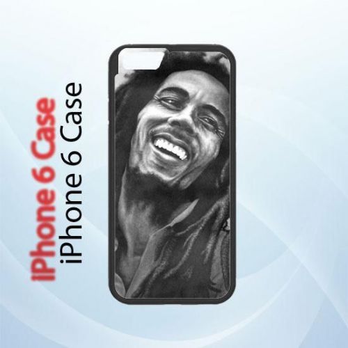 iPhone and Samsung Case - Art Bob Marley Smile White Black Retro
