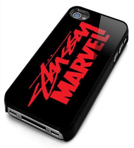 Stussy Marvel Red Logo For iPhone 4/4s/5/5s/5c/6 Black Hard Case