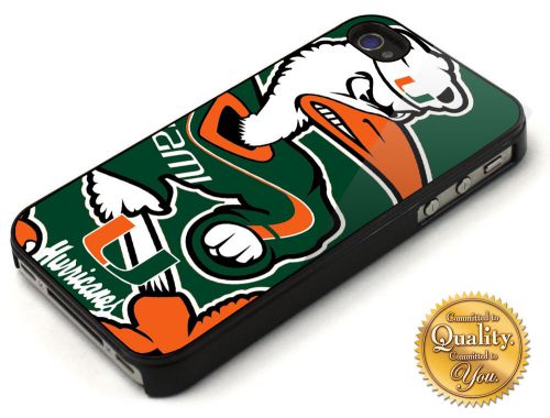 Miami Hurricanes Mascot Football For iPhone 4/4s/5/5s/5c/6 Hard Case Cover