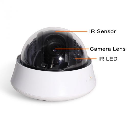 Zmodo CM-S22129BG-A 420TVL 4-9mm Vari-focal 65&#039; IR Indoor Dome Camera  Audio