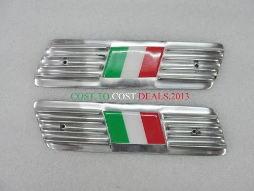 LAMBRETTA GP SX SIDE PANEL GRILLS ITALIAN FLAG ALLOY BRAND NEW SERIES 1 2 3