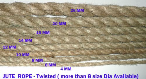 Natural jute rope twine cord strand twisted braided fetish bondage boating sash for sale