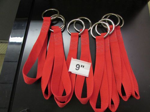 (9) RED SPYDER CLIMBRIGHT WEAVER 9&#034; CHAIN SAW STRAP W/ RING