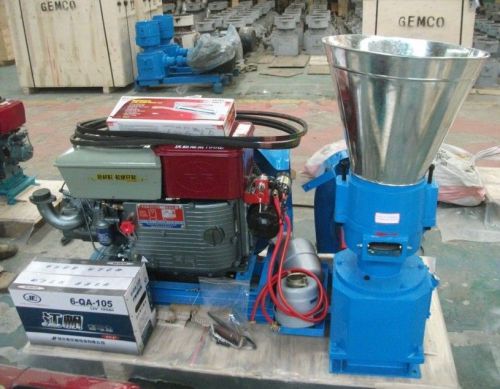 Combo pellet mill 22hp and hammer mill 22hp for biomass pellets diesel engine for sale