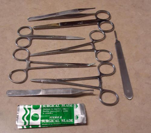 9 Piece Dog Ear Suture Kit Surgical Veterinary Instruments