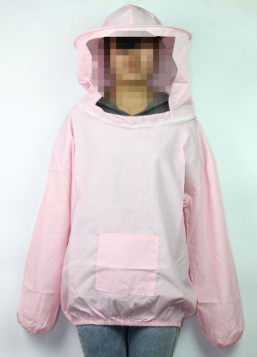 1 X Beekeeping Jacket and Veil Smock Bee Suit Equip Pink Color