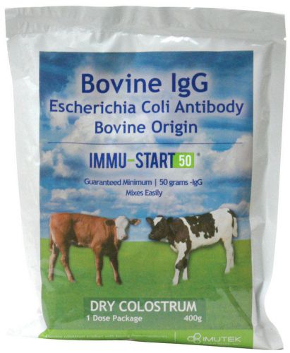 Cows Bovine IgG Immu-Start 50 Escherichia Coli Antibody Dry Colostrum 4 Pak-2016