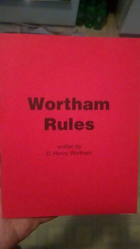 Worthams Rules gamefowl