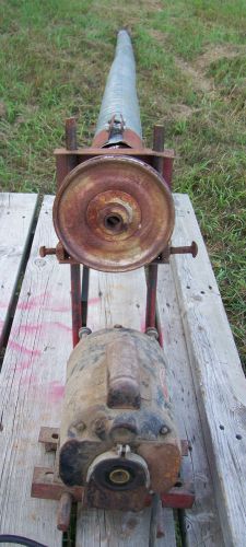 Lindsay bros 16&#039; long 4&#034; diameter grain auger with dayton 1/2 hp motor for sale