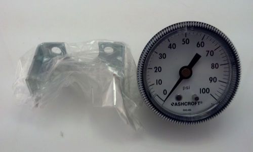 Ashcroft u clamp air pressure gauge 100psi 5wh15 for sale