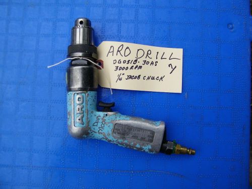 ARO- PNEUMATIC DRILL - DG051B-30AS, 3000 RPM, 1/4&#034; JACOBS CHUCK