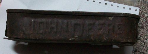 JOHN DEERE ANTIQUE STEEL TOOL BOX IMPLEMENT TRACTOR 9 1/2 X 3 1/4 X 2