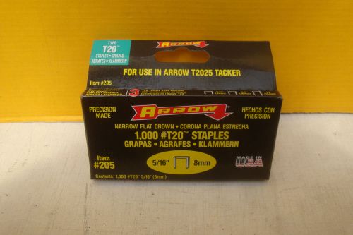 PACK OF 1000 ARROW T-20 T20 8MM STAPLES
