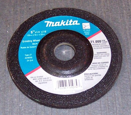 Makita 741407-b-25 5-inch 24 grit grinding wheel 7/8&#034; arbor metal grinding for sale