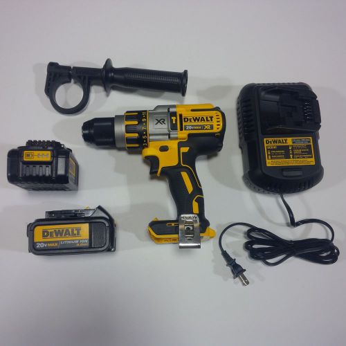 New dewalt dcd995 20 volt xr brushless hammer drill, 2 dcb200 batteries, charger for sale