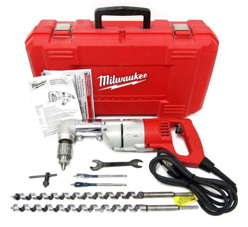 Milwaukee 1107-1 1/2&#034; corded right angle drill 7 amp with extra accessories for sale