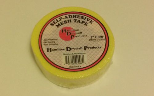 Hamilton drywall products- self adhesive mesh tape- yellow 2&#034;x300&#039; for sale