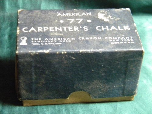 American Crayon Carpenters Chalk Box Blue and White Chalk Inside