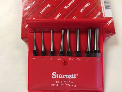 Starrett S565PC  8-Piece Drive Pin Punch Set, USA Made, New