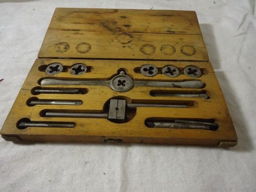 Vtg Star Tap &amp; Die Tool Set In Wooden Box, EUC