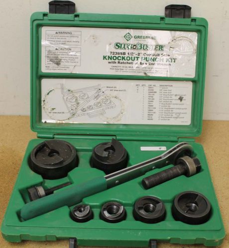 Greenlee 7238SB Knockout Punch Set W/ Wrench Driver For 1/2&#034;-2&#034;