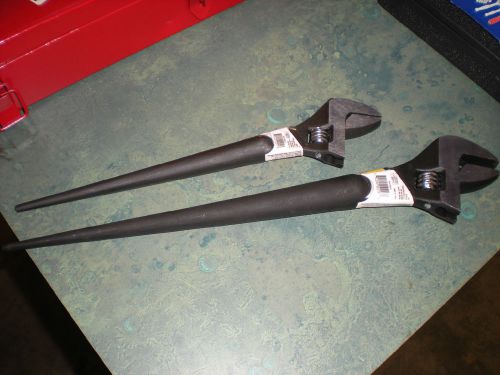 16&#034; &amp; 10&#034; TITAN Adjustable Spud Wrench / Aligning Tool  lot of 2 NEW!!! PAIR