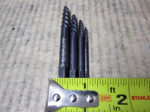 Aircraft tools 4 pc spiral flute screw extractors mechanic tool for sale