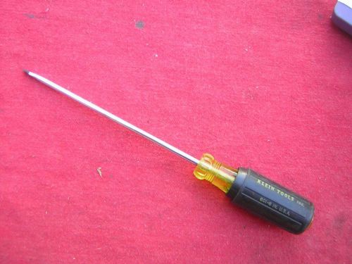 Klein Tools 601-6 in.Cushion Grip Screwdriver flat slotted cabinet