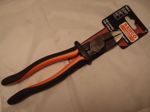 NEW Bahco by SNAP ON 9&#034; 2653-9 HIGH LEVERAGE SIDE CUTTING WIRE PLIERS CUTTERS