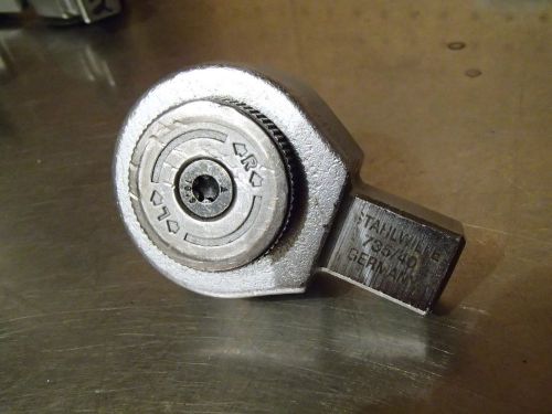 Used stahlwille ratchet insert tool 14x18mm 3/4in drive torque wrenches 730n/40 for sale