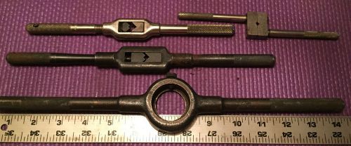 MACHINIST LATHE TOOLS LOT TAP &amp; DIE WRENCH(ES) VARIOUS SIZES &amp; SHAPES GREENFIELD