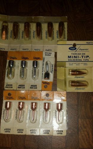 Mixed Lot of Ungar Imperial Soldering Tip #6473 6325 6316 6324 Copper Iron CLAD