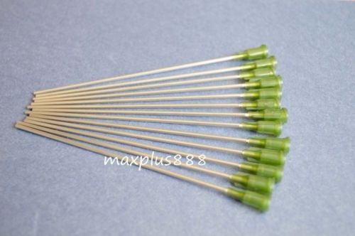 150pcs 4&#034;  blunt dispensing needles syringe needle tips 14ga olive new for sale