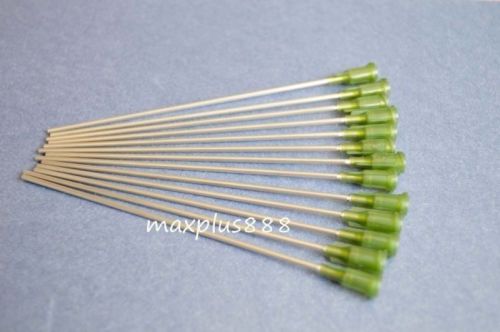 150pcs 4&#034;  Blunt dispensing needles syringe needle tips 14Ga Olive New